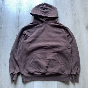 Shaka Wear Los Angeles Garment Dye Mocha Fleece Heavyweight Hoodie Sz M cotton